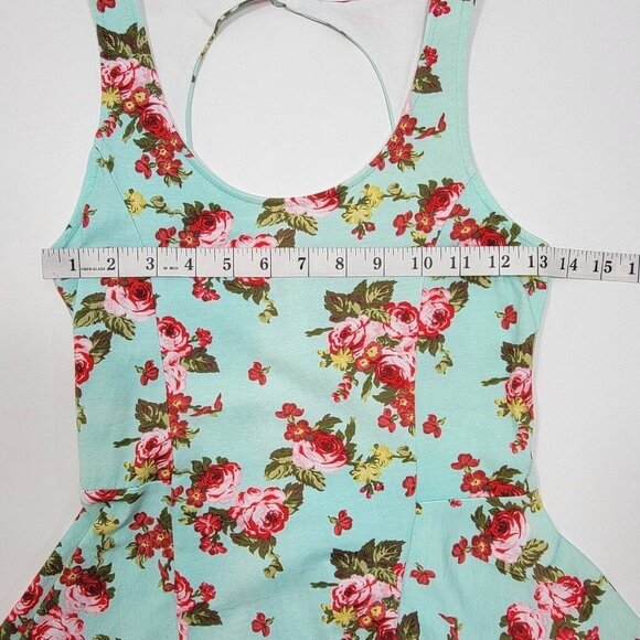 Pacsun Kirra Womens Babydoll Peplum Tank Top Small Mint Floral Y2K Bloomcore - Picture 5 of 9